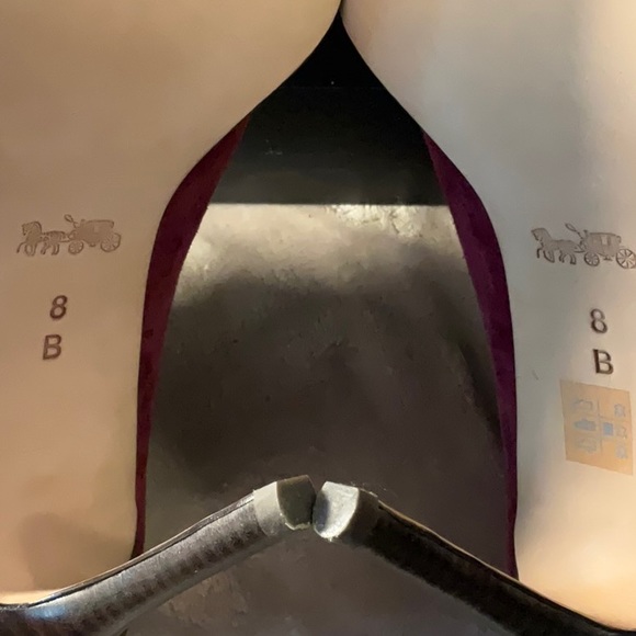 EUC Coach “Lena Lux” Peep Toe Suede Booties - Size 8 - Picture 8 of 14